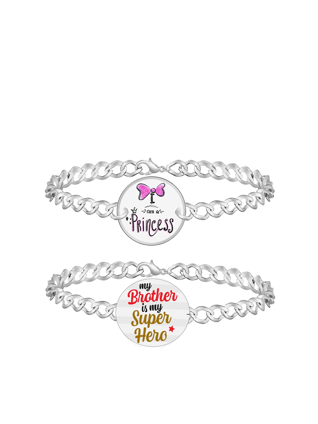 

Mikado Women Set Of 2 Link Bracelets, Silver