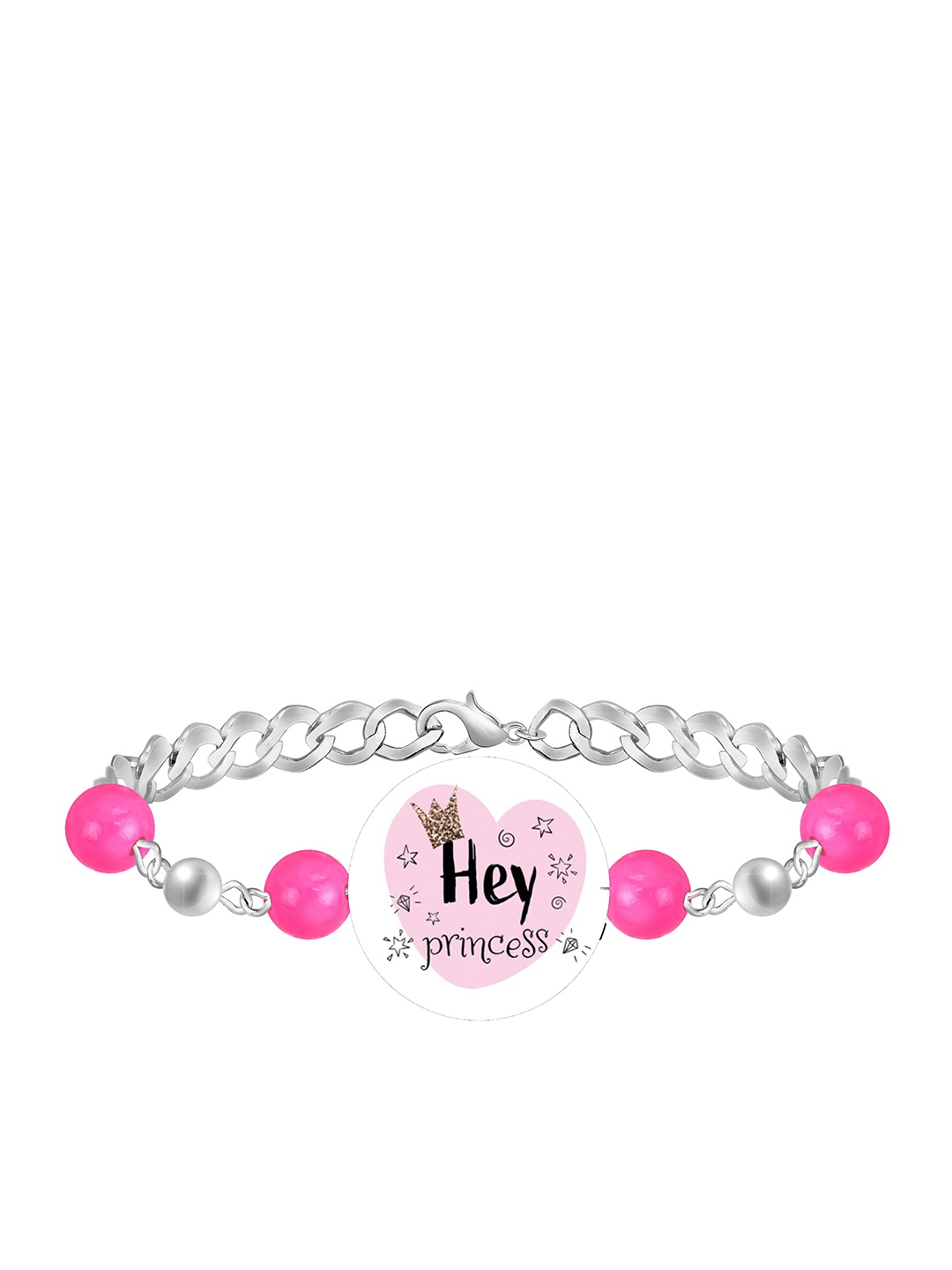 

Mikado Women Silver-Plated Beaded Link Bracelet