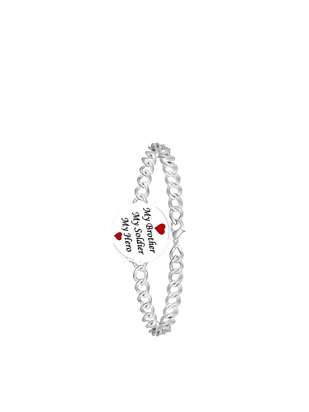 

Mikado Printed Link Bracelet With Lobster Closure, Silver