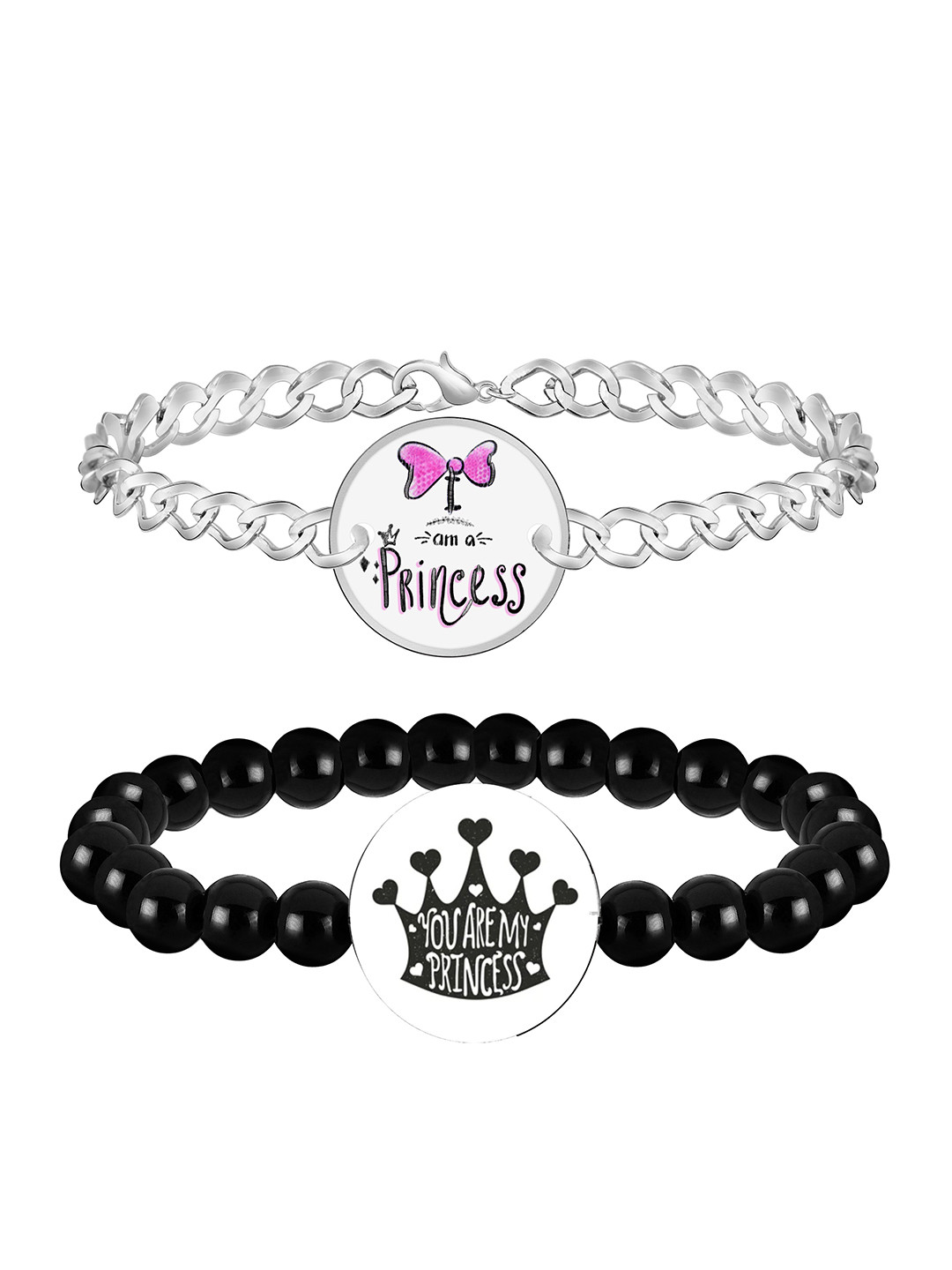 

Mikado Women Set Of 2 Link Bracelet, Silver