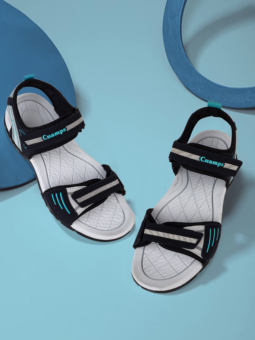 

Champs Men Printed Comfort Sandals, Navy blue