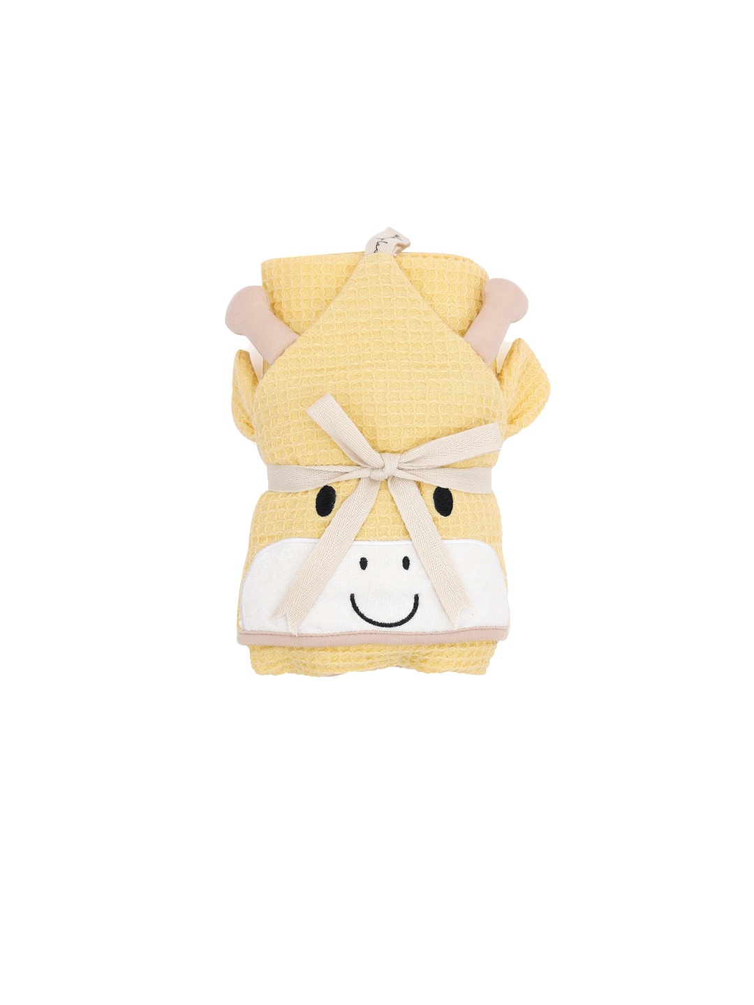 

MiArcus Yellow, White & Pink 1 Piece Printed Cotton Super Soft Bath Towels