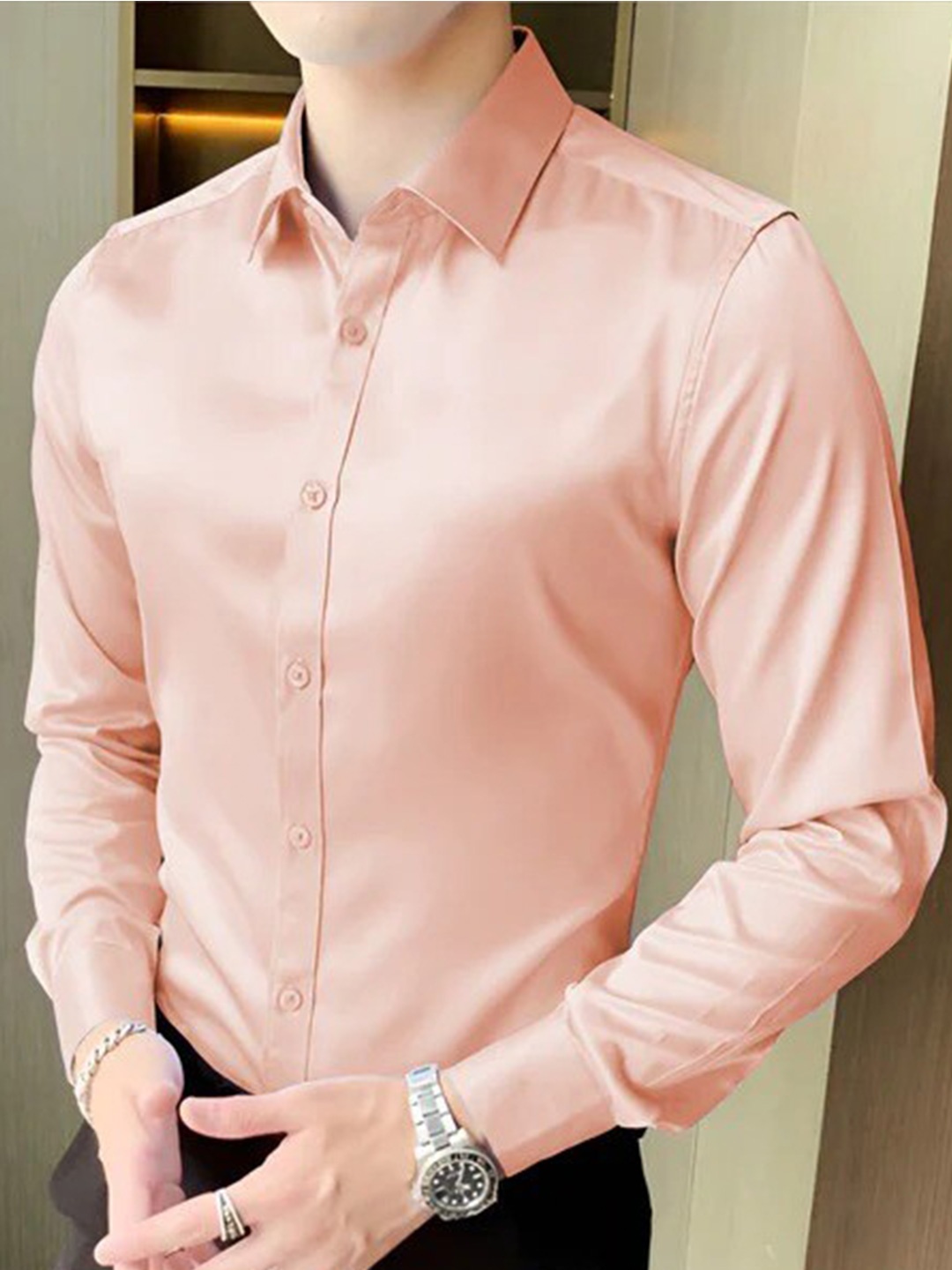 

TRIPR ORIGINALS Cotton Opaque Casual Shirt, Pink