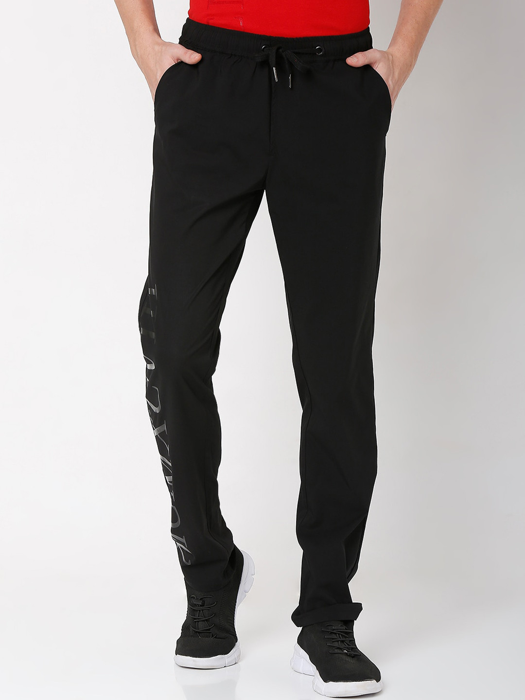 

Mufti Men Mid-Rise Regular Fit Track Pants, Black