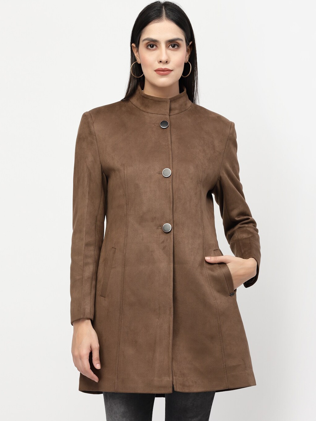 

Juelle Single-Breasted Overcoat, Brown