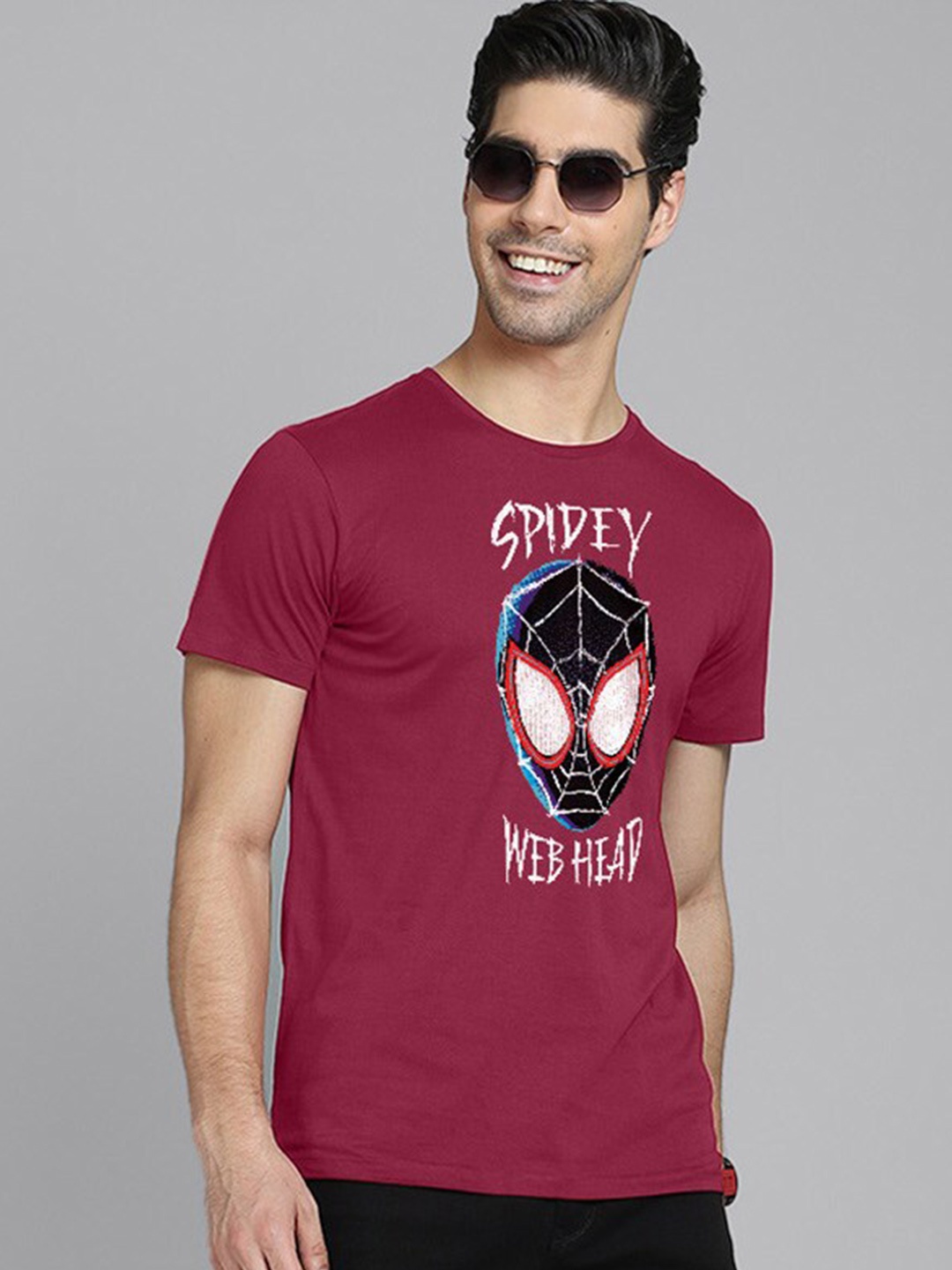 

Free Authority Spiderman Printed Tshirt For Men, Red