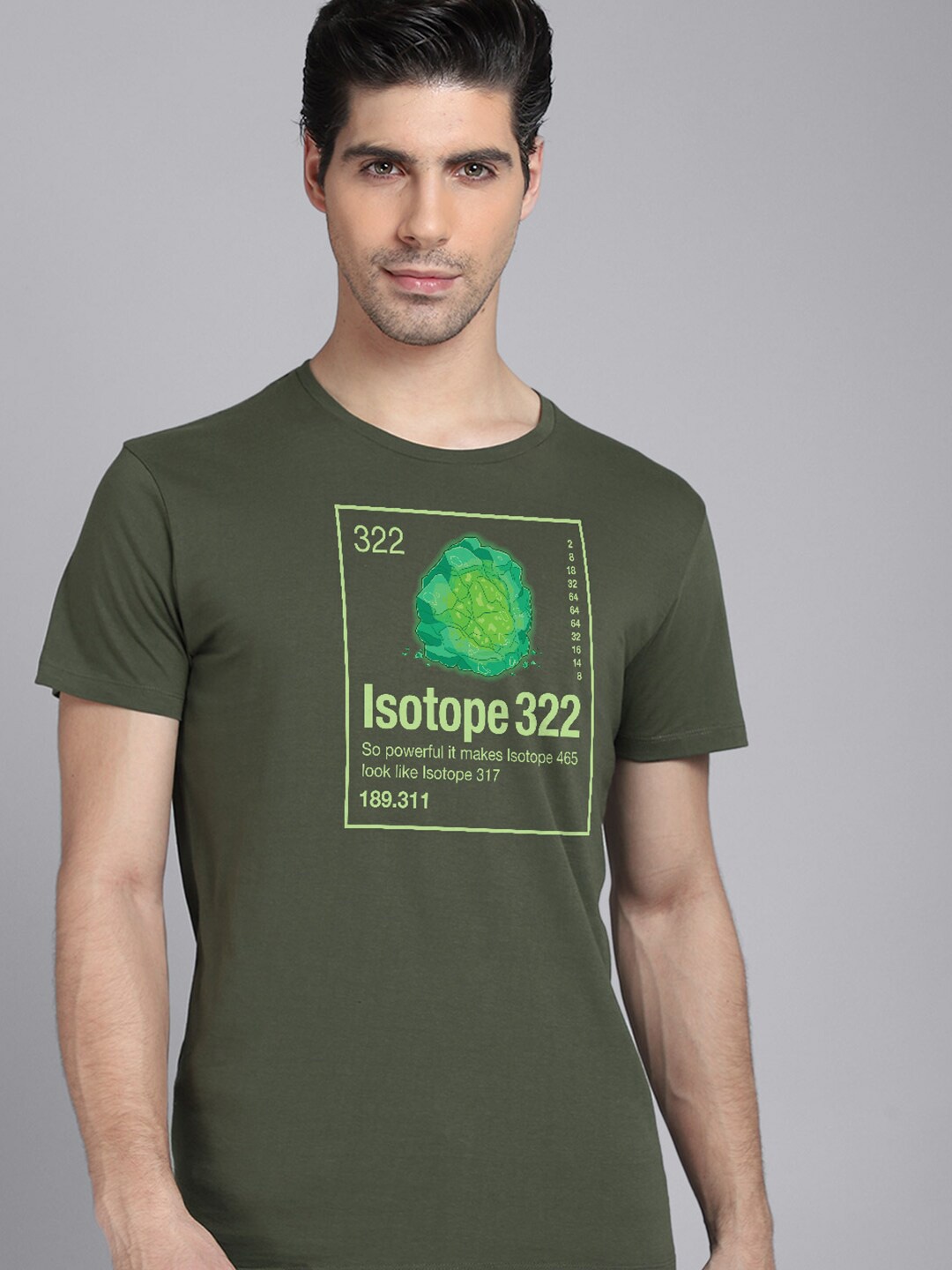 

Free Authority Men Printed Pure Cotton T-shirt, Green