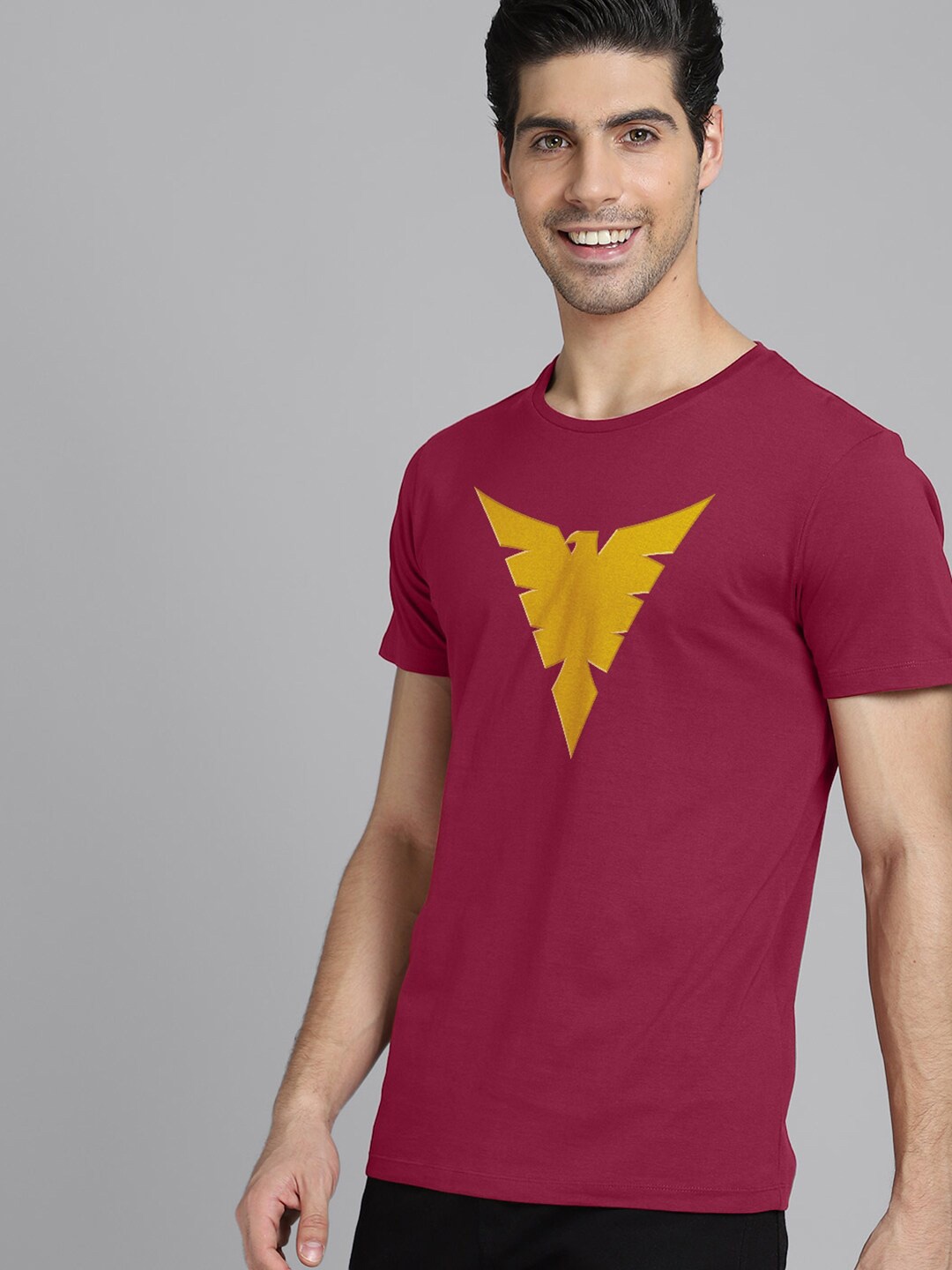 

Free Authority X-Men Phoenix Logo Printed Pure Cotton T-shirt, Maroon