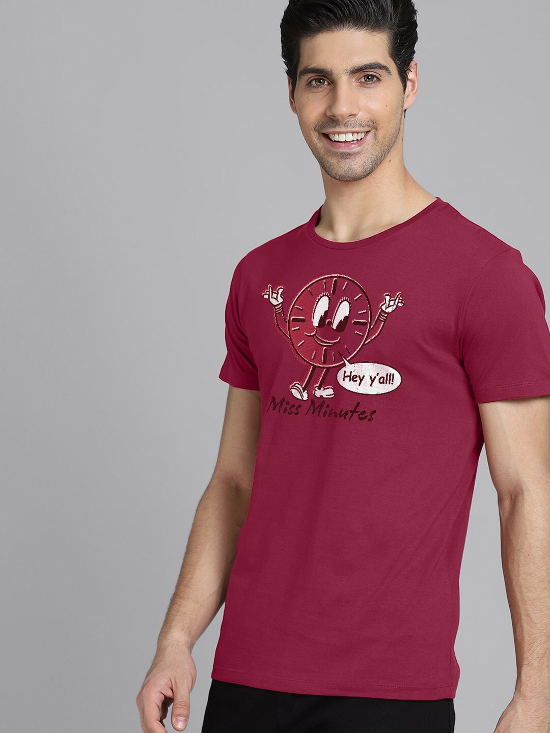 

Free Authority Loki Printed Pure Cotton T-shirt, Maroon