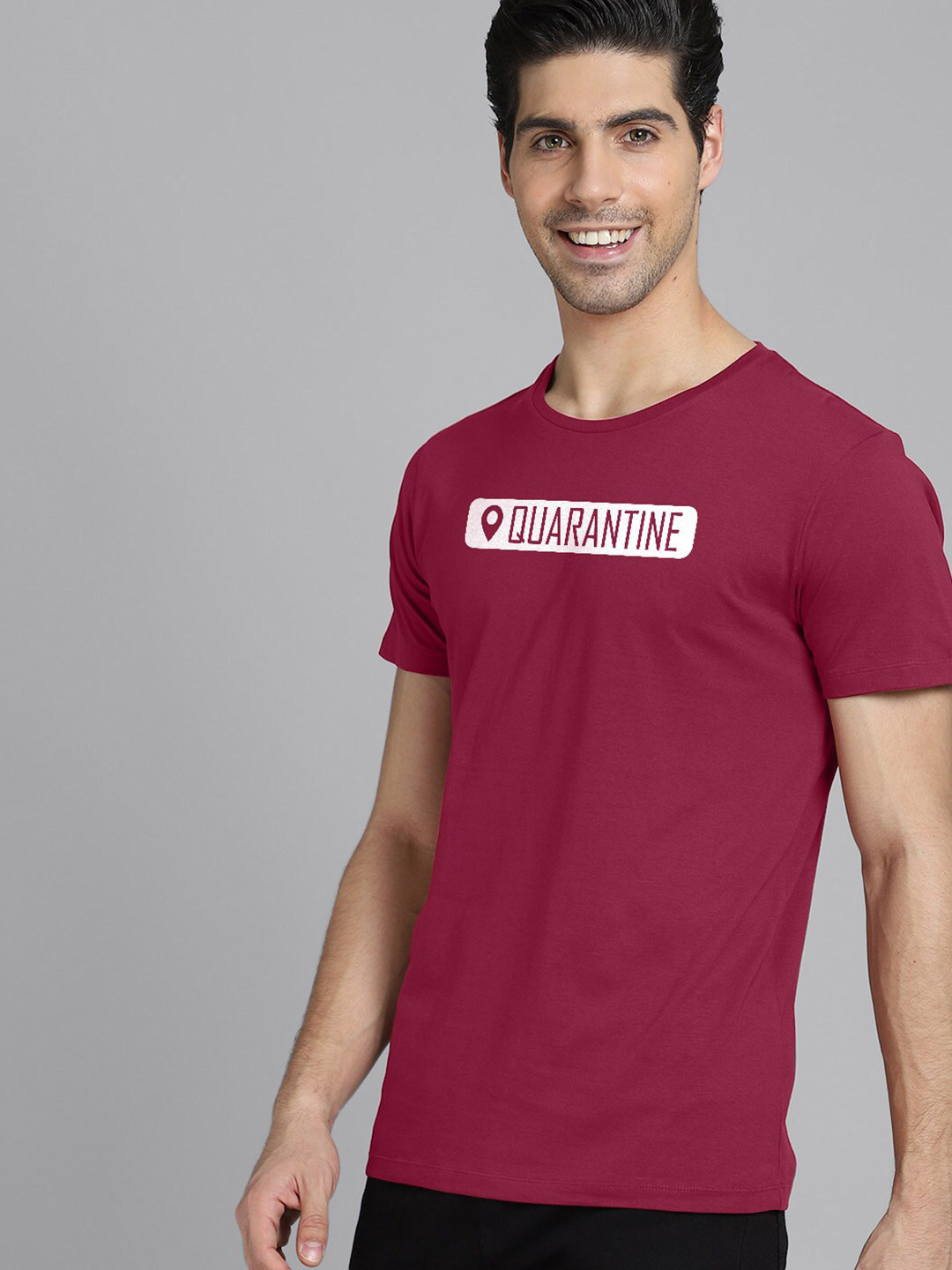 

Free Authority Printed Cotton T-Shirt, Red