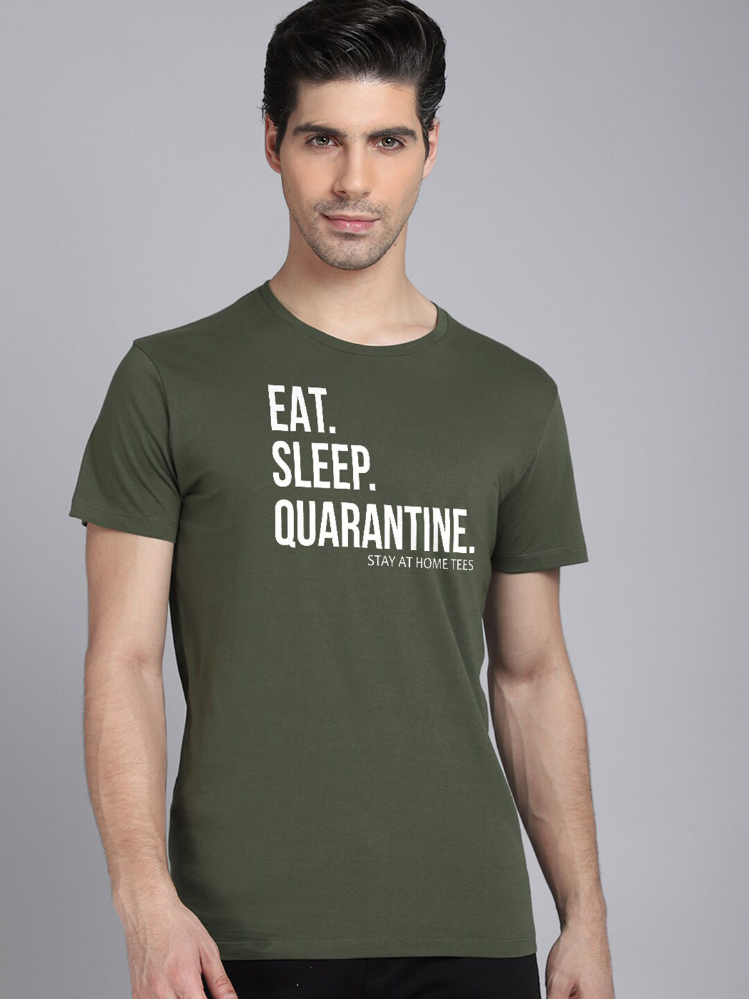 

Free Authority Typography Printed Cotton T-shirt, Green