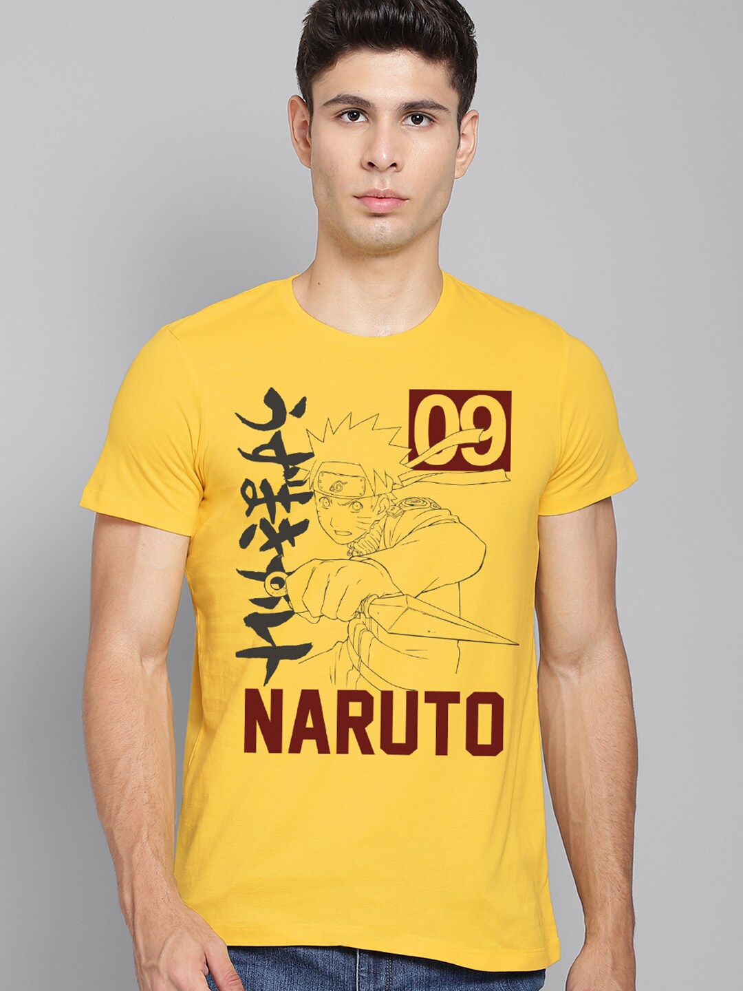 

Free Authority Pure Cotton Naruto Printed T-shirt, Yellow