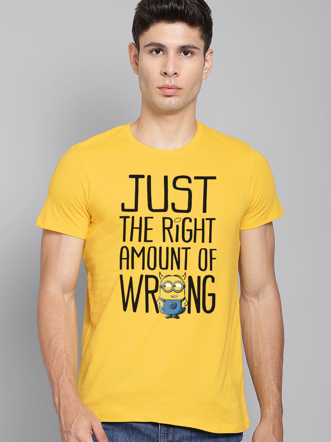 

Free Authority Pure Cotton Minions Printed T-shirt, Yellow