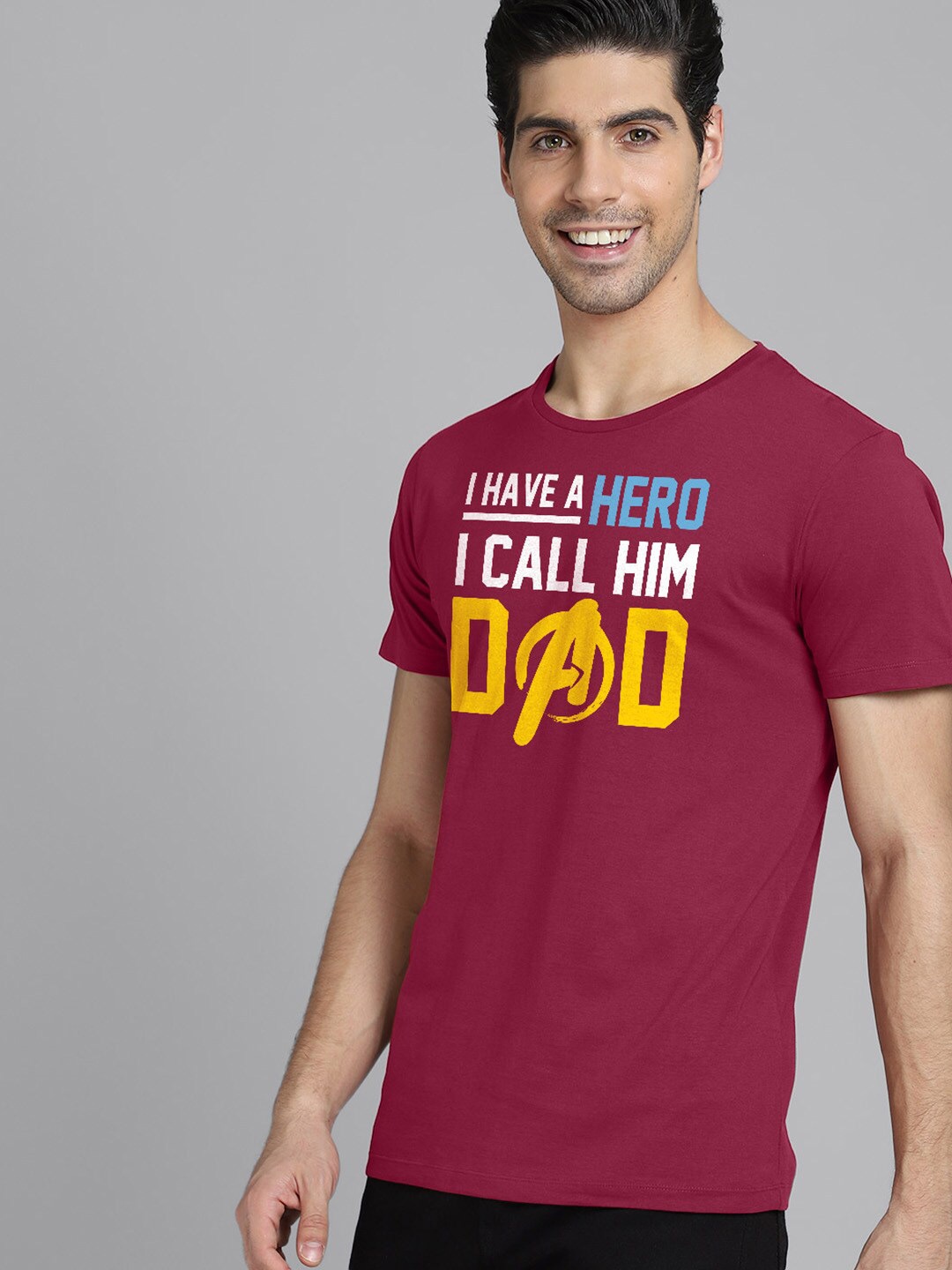 

Free Authority Pure Cotton Typography Avengers Printed T-shirt, Maroon