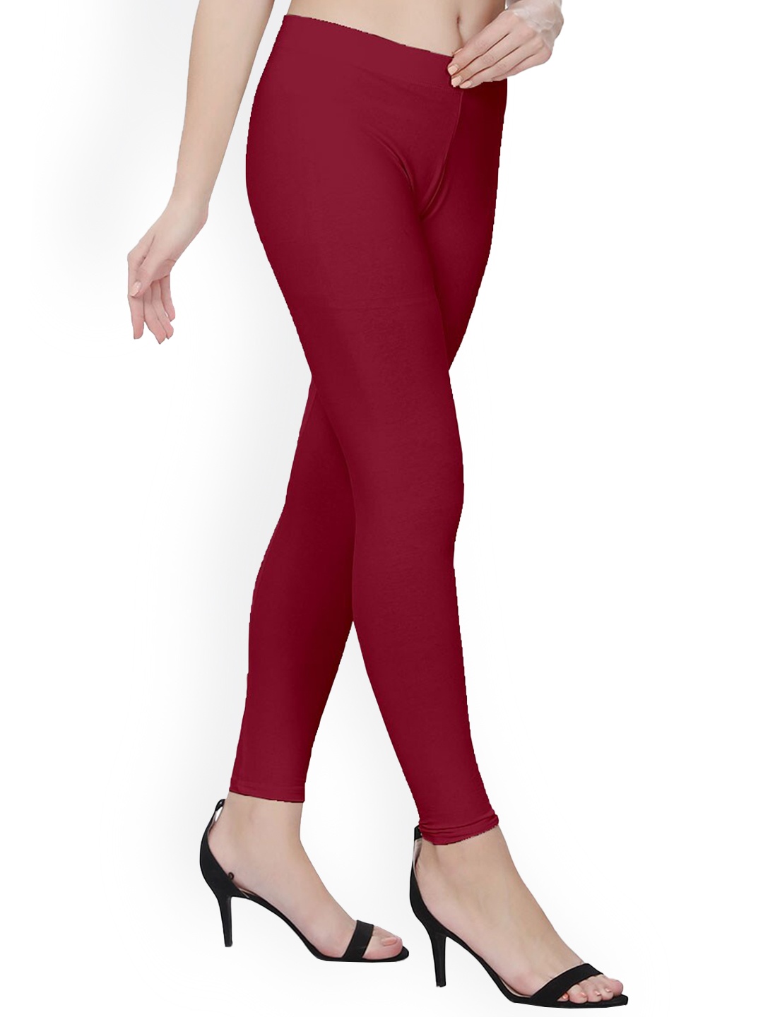 

TITTLI 4-Way Stretchable Ankle-Length Leggings, Maroon