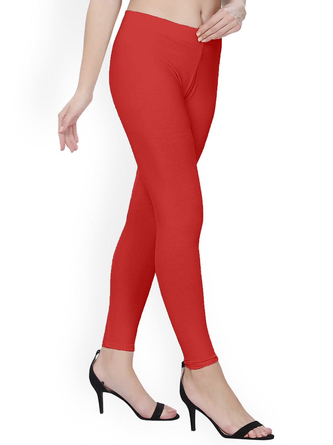 

TITTLI 4-Way Stretchable Ankle-Length Leggings, Red