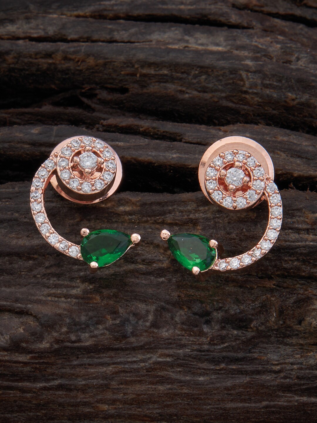 

Kushal's Fashion Jewellery Rose Gold-Plated Contemporary Studs Earrings