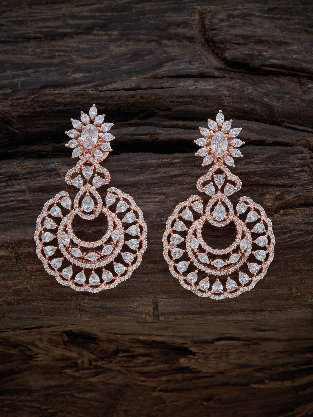 

Kushal's Fashion Jewellery Contemporary Drop Earrings, Rose gold