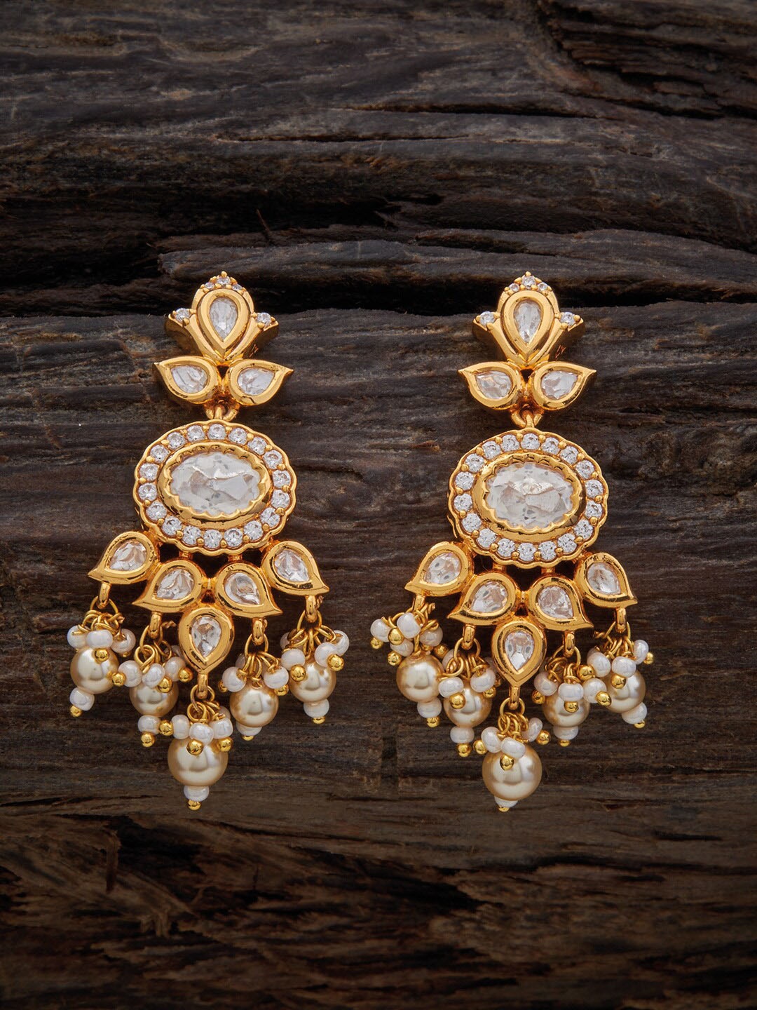 

Kushal's Fashion Jewellery Contemporary Drop Earrings, Gold