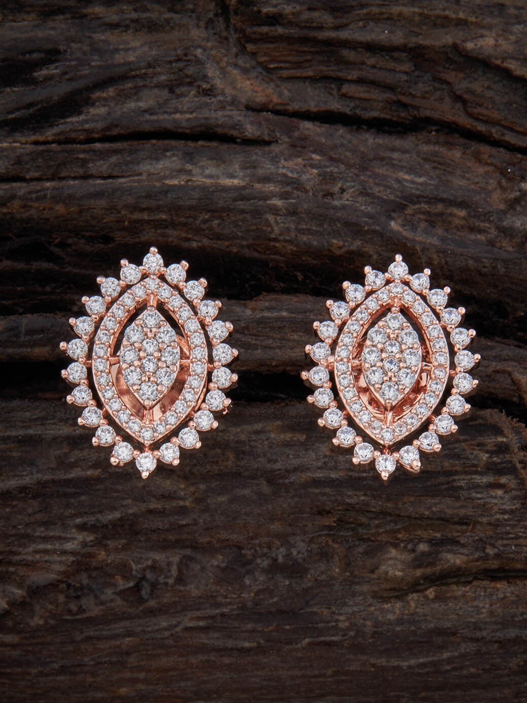 

Kushal's Fashion Jewellery Rose Gold-Plated Contemporary Studs Earrings