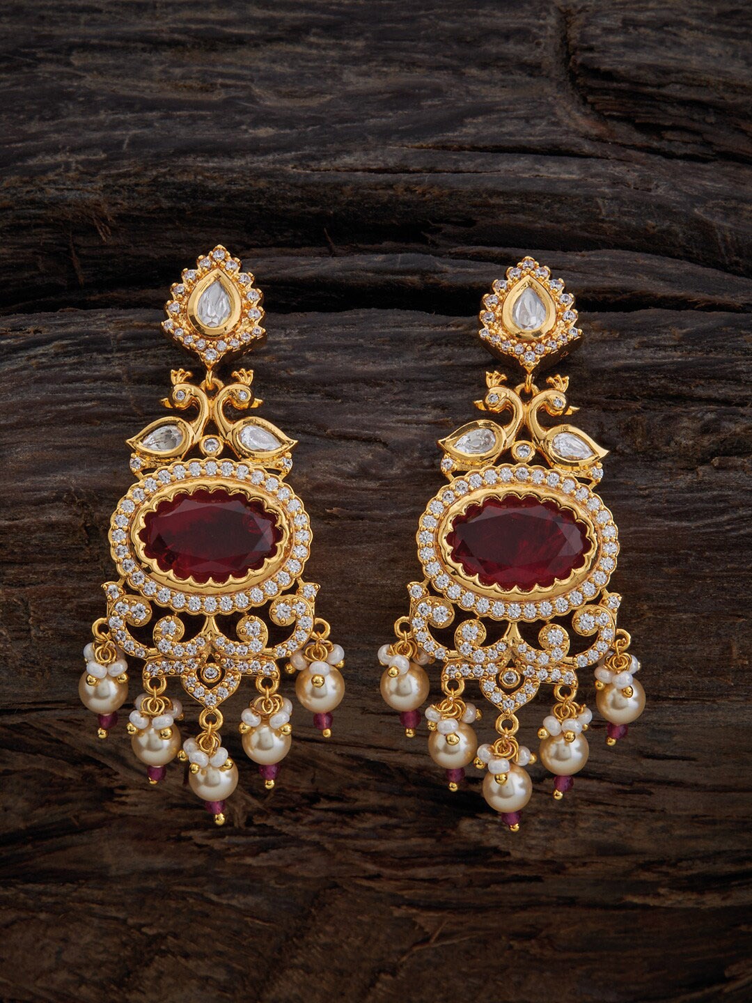 

Kushal's Fashion Jewellery Contemporary Drop Earrings, Gold