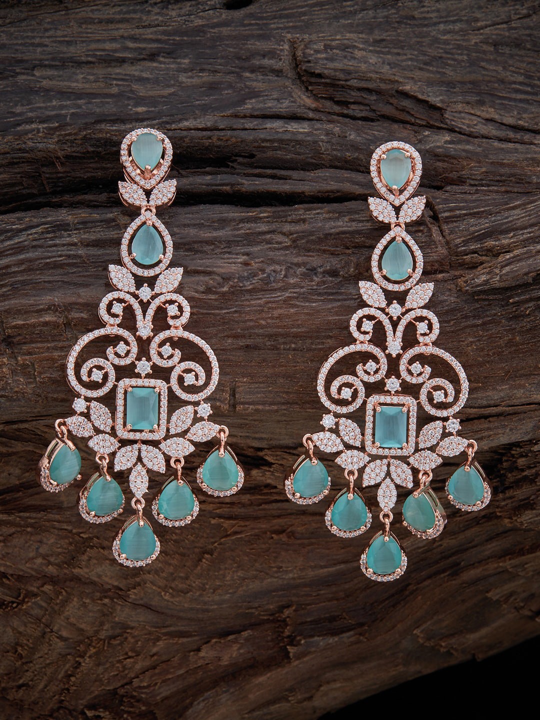 

Kushal's Fashion Jewellery Rose Gold-Plated Contemporary Drop Earrings