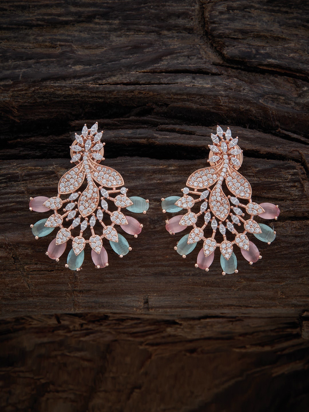 

Kushal's Fashion Jewellery Pink Contemporary Drop Earrings