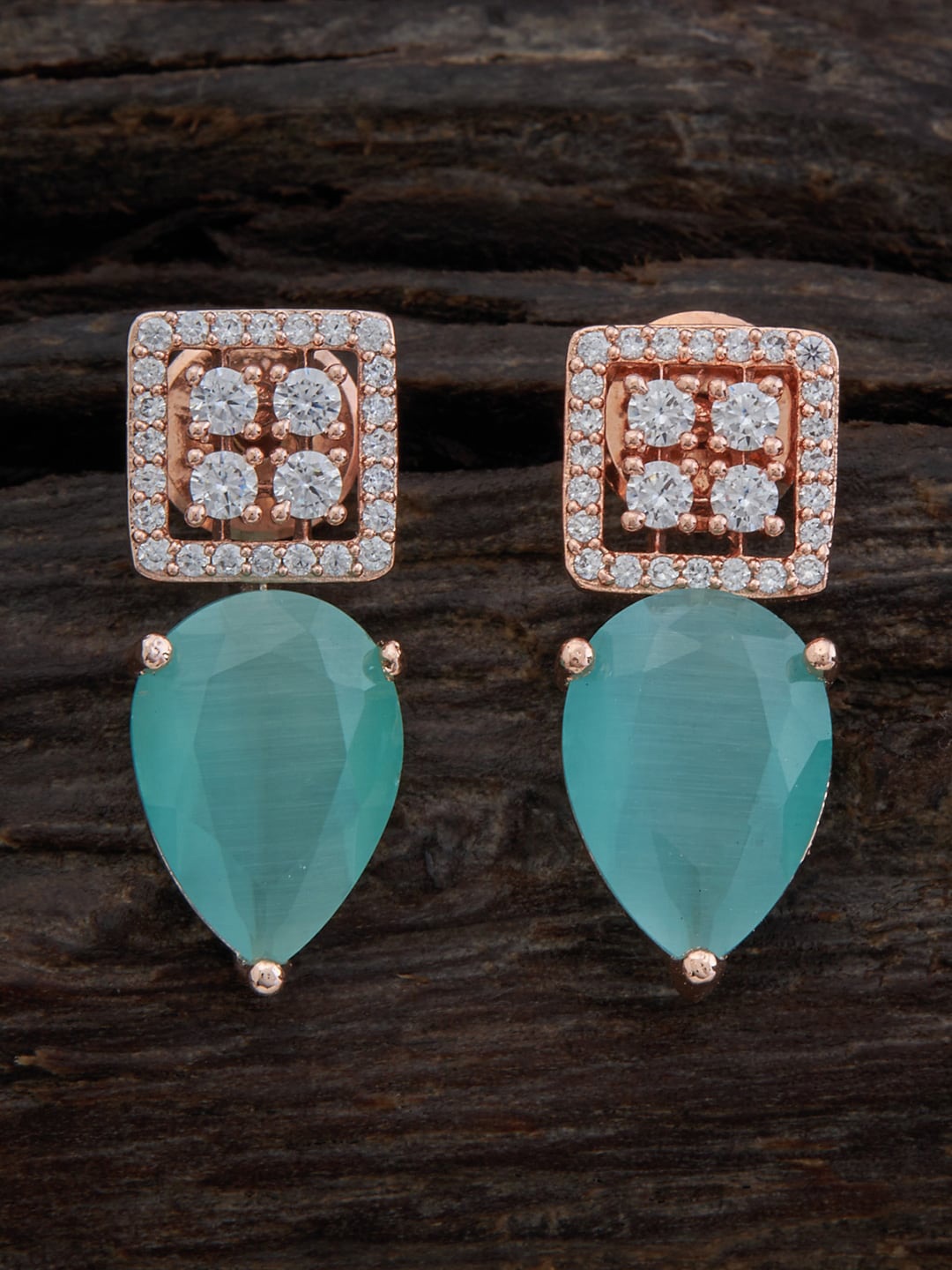 

Kushal's Fashion Jewellery Rose-Gold-Plated Contemporary Studs Earrings
