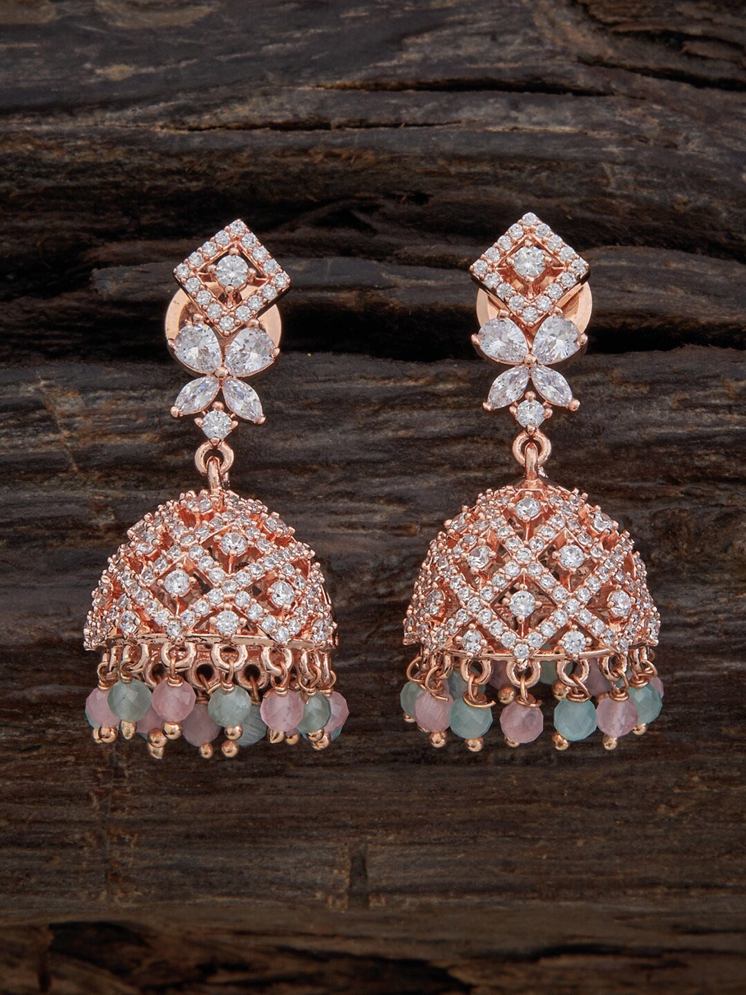 

Kushal's Fashion Jewellery Rose Gold-plated Contemporary Drop Earrings