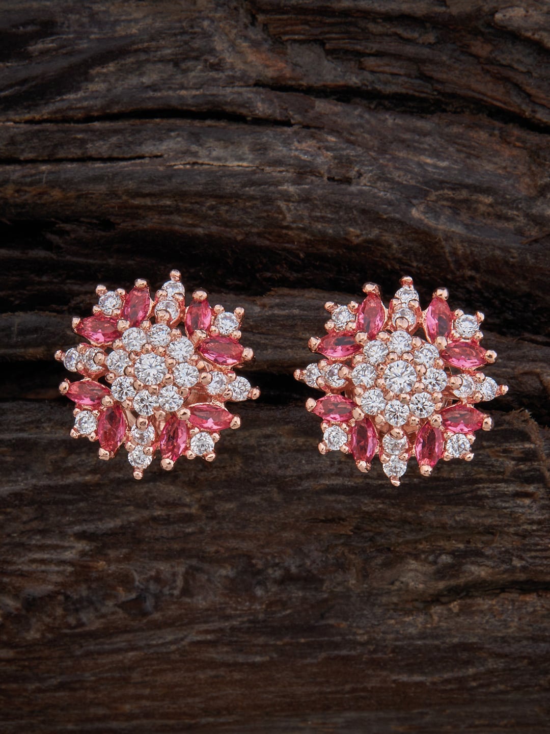 

Kushal's Fashion Jewellery Rose Gold-Plated Contemporary Studs Earrings