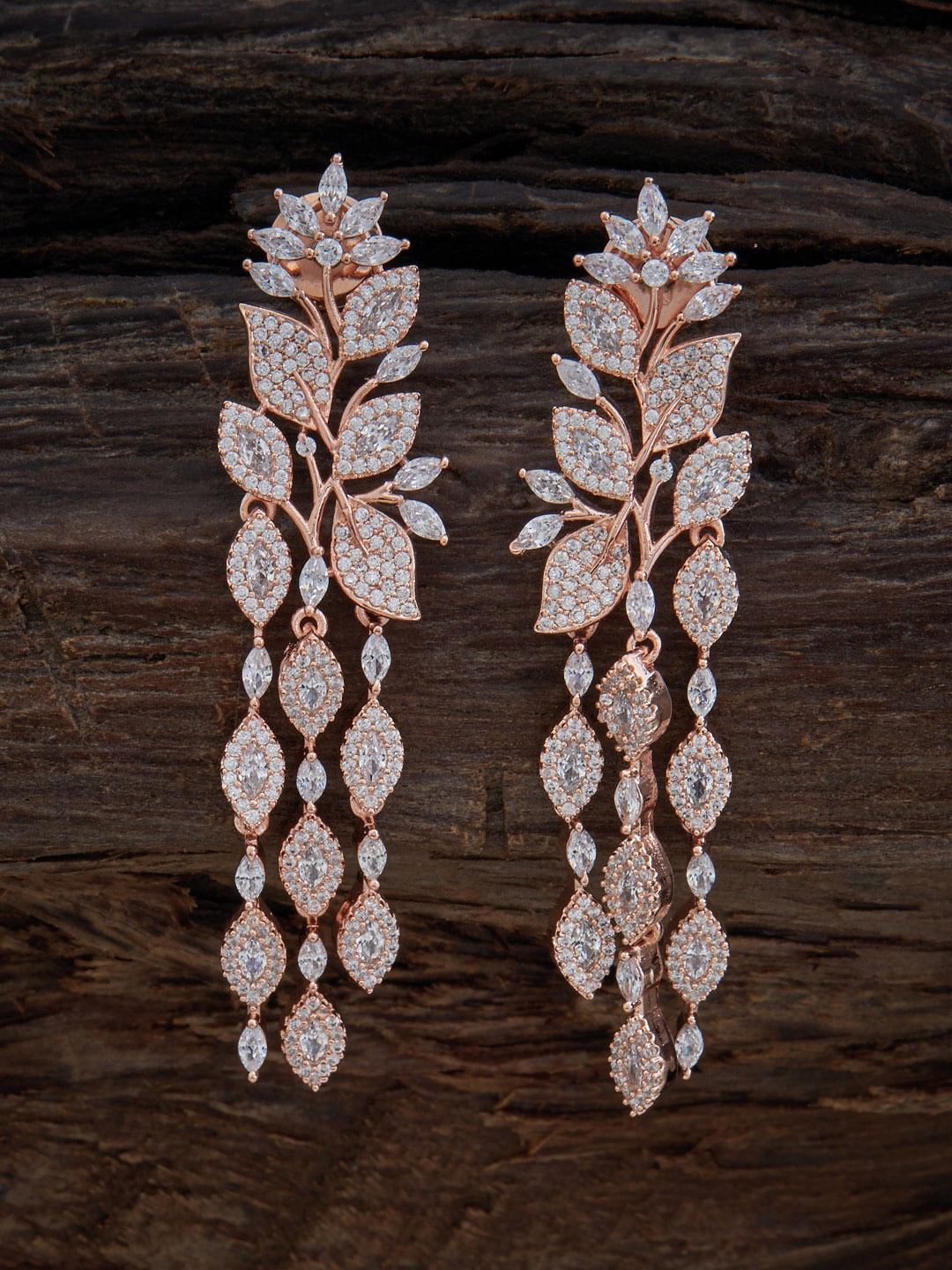 

Kushal's Fashion Jewellery Rose Gold-Plated Contemporary Drop Earrings
