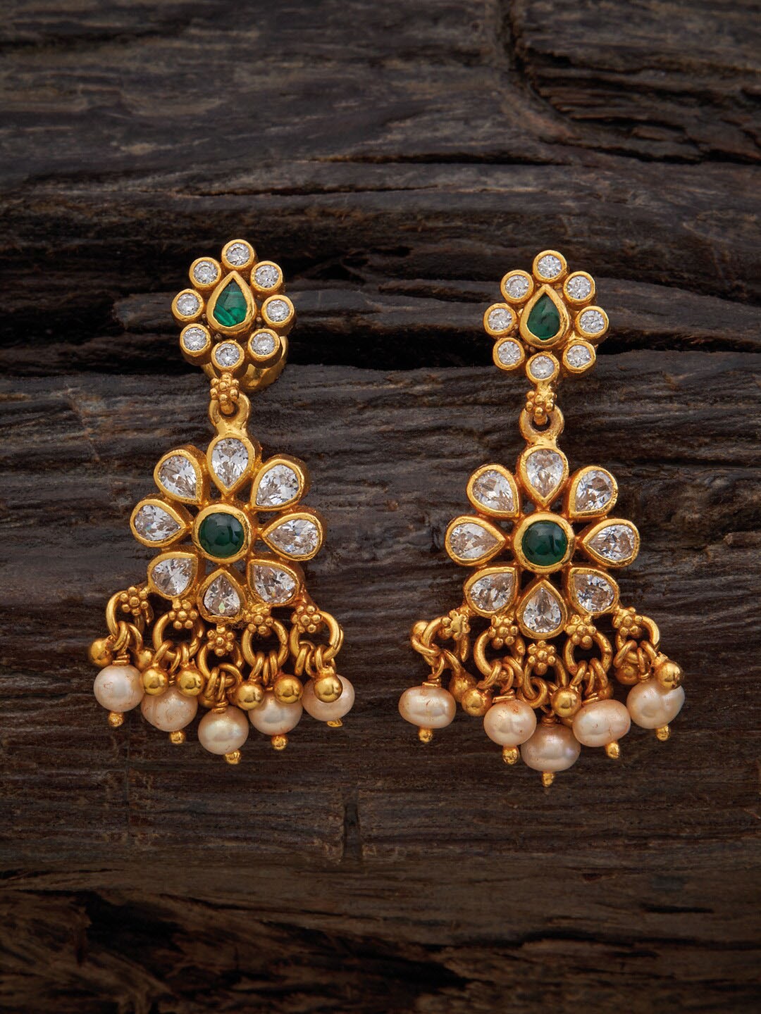 

Kushal's Fashion Jewellery Gold-plated Contemporary Drop Earrings