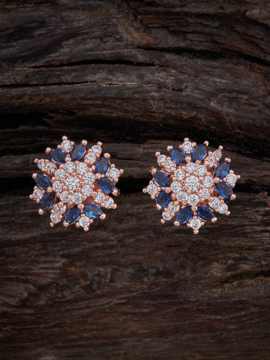 

Kushal's Fashion Jewellery Rose-Gold-Plated Contemporary Studs Earrings
