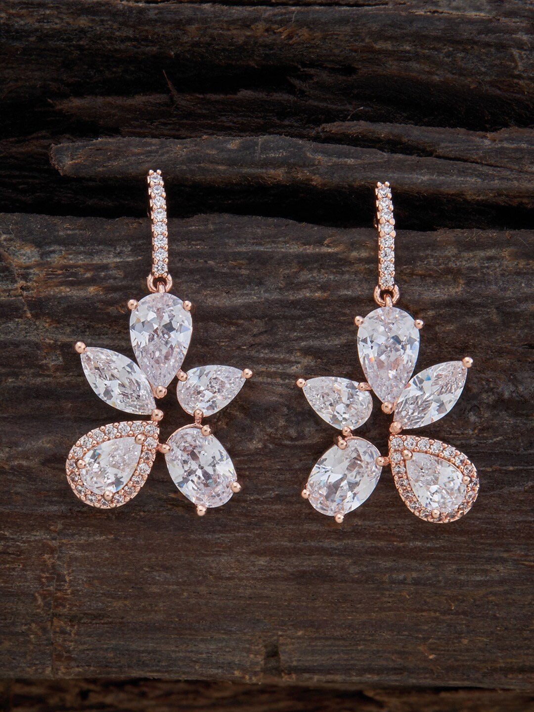 

Kushal's Fashion Jewellery Rose Gold-Plated Contemporary Drop Earrings