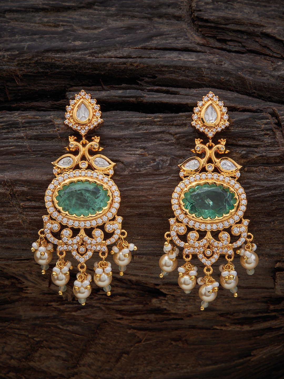 

Kushal's Fashion Jewellery Gold-Plated Contemporary Drop Earrings