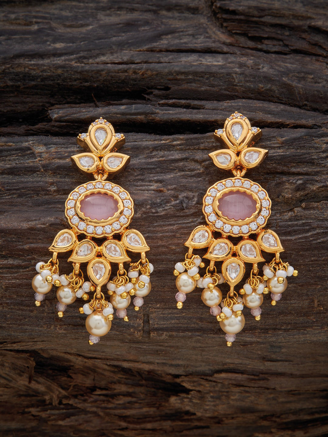 

Kushal's Fashion Jewellery Contemporary Drop Earrings, Pink