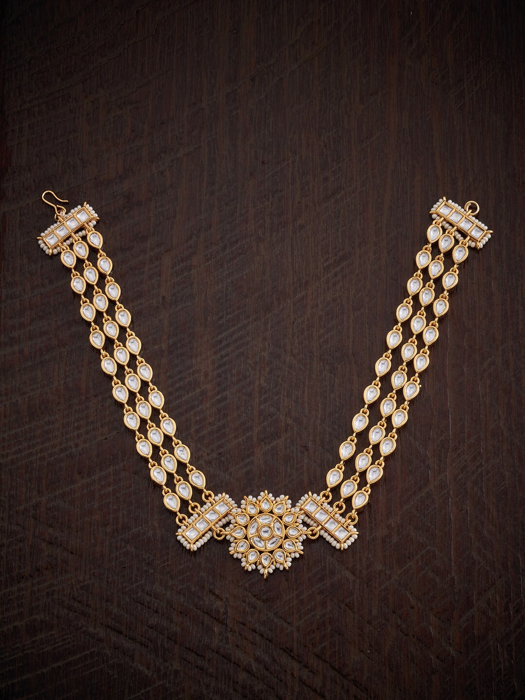 

Kushal's Fashion Jewellery Gold Plated Sheesh Pool, White