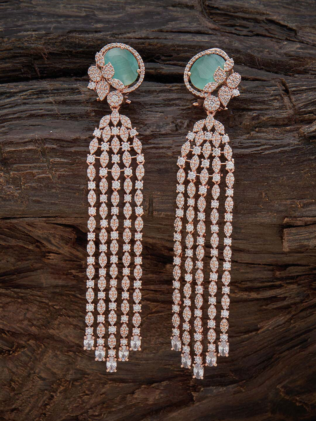 

Kushal's Fashion Jewellery Rose Gold-Plated Contemporary Drop Earrings