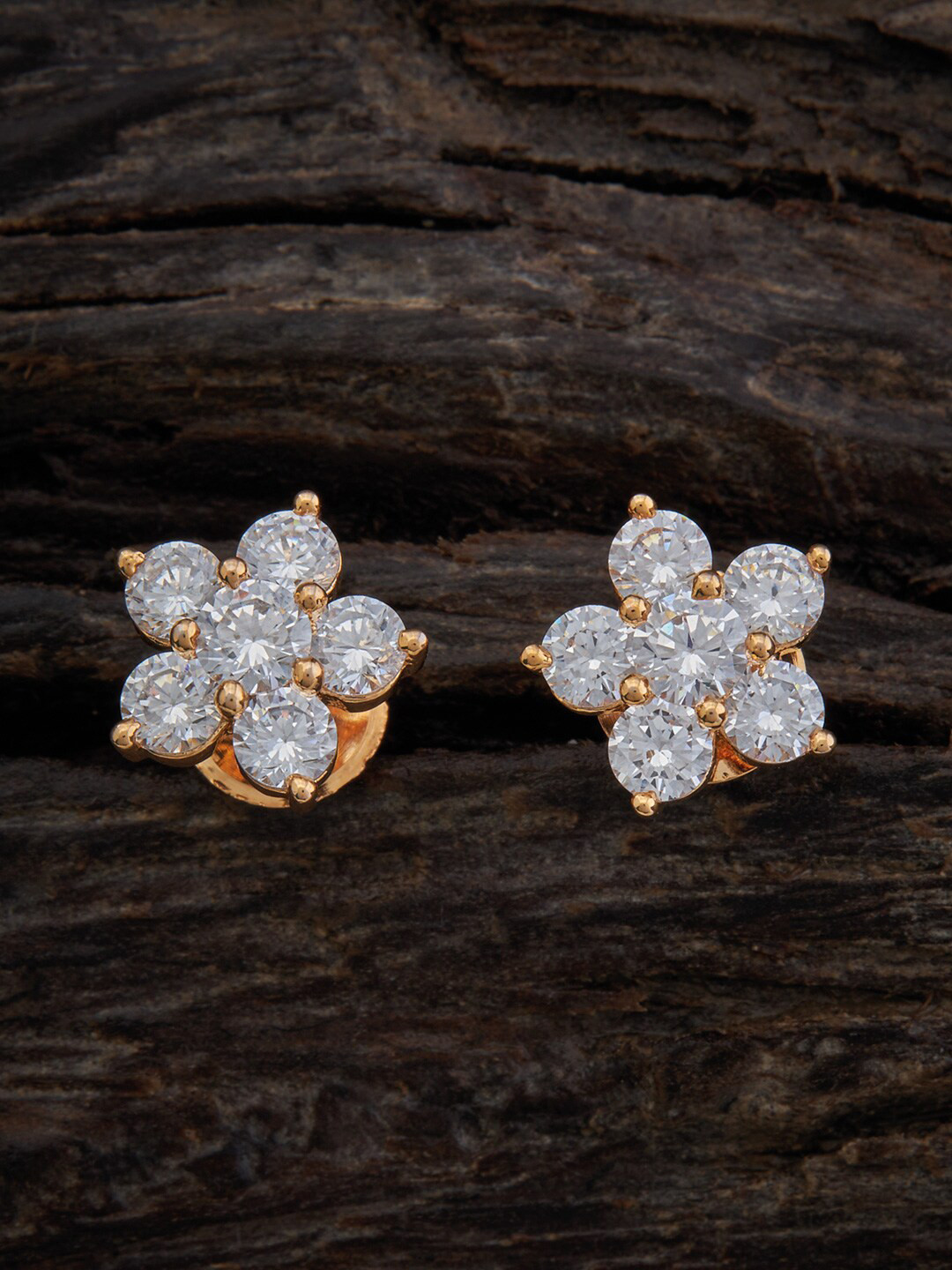 

Kushal's Fashion Jewellery Rhodium-Plated Contemporary Studs Earrings, Silver