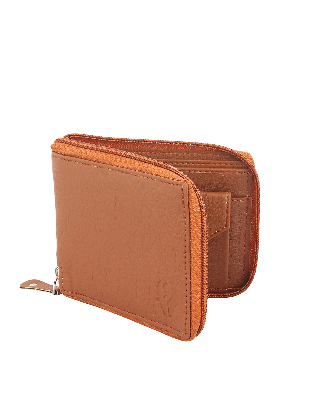 

SAMTROH Textured Around Wallet, Tan