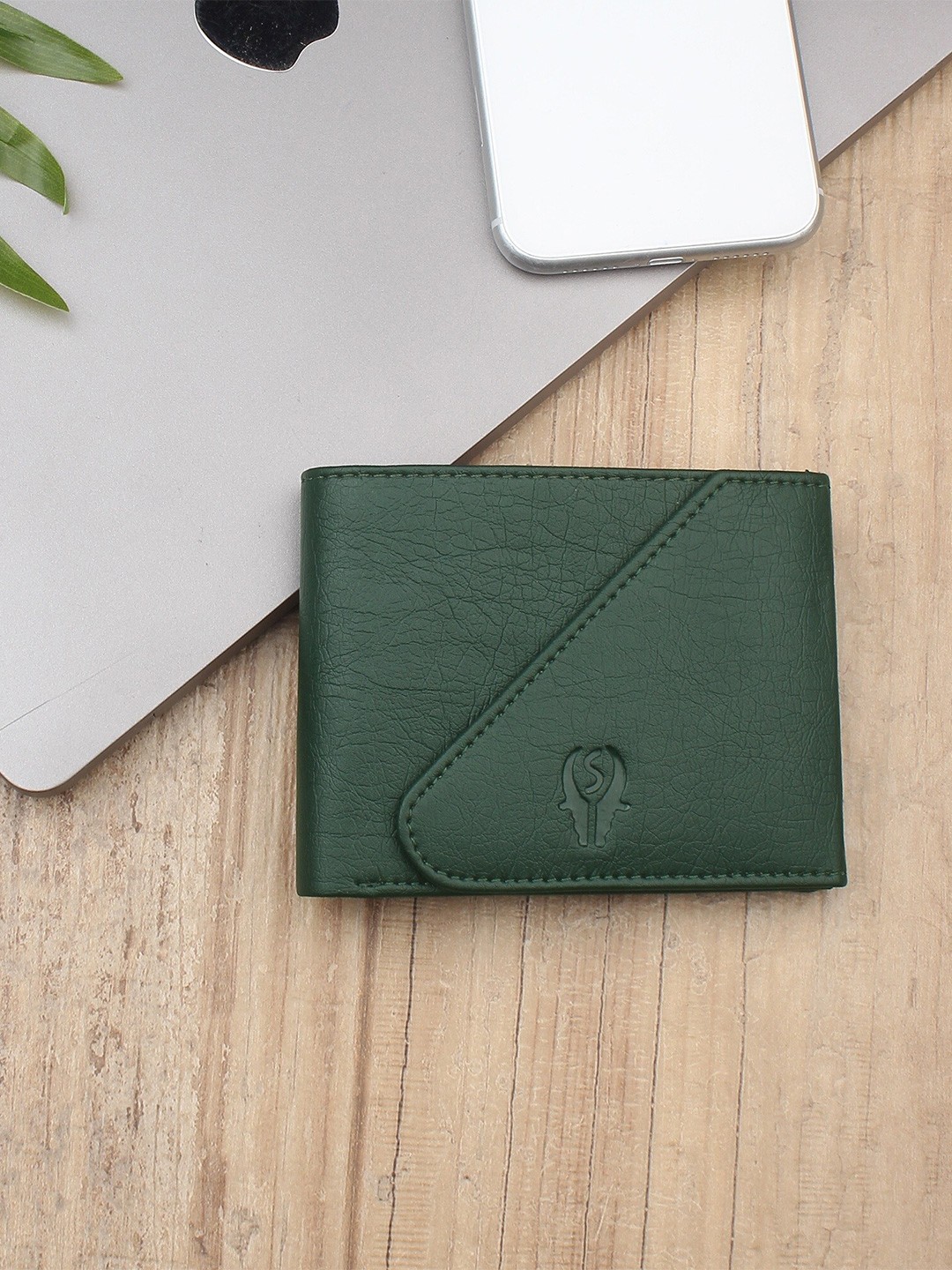 

SAMTROH Men Two Fold Wallet, Green