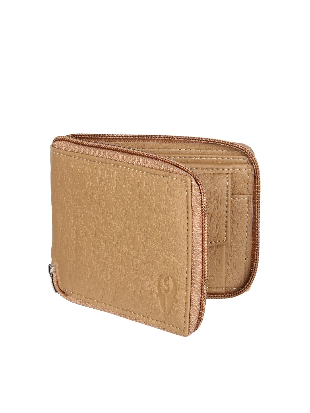 

SAMTROH Zip Around Wallet, Beige