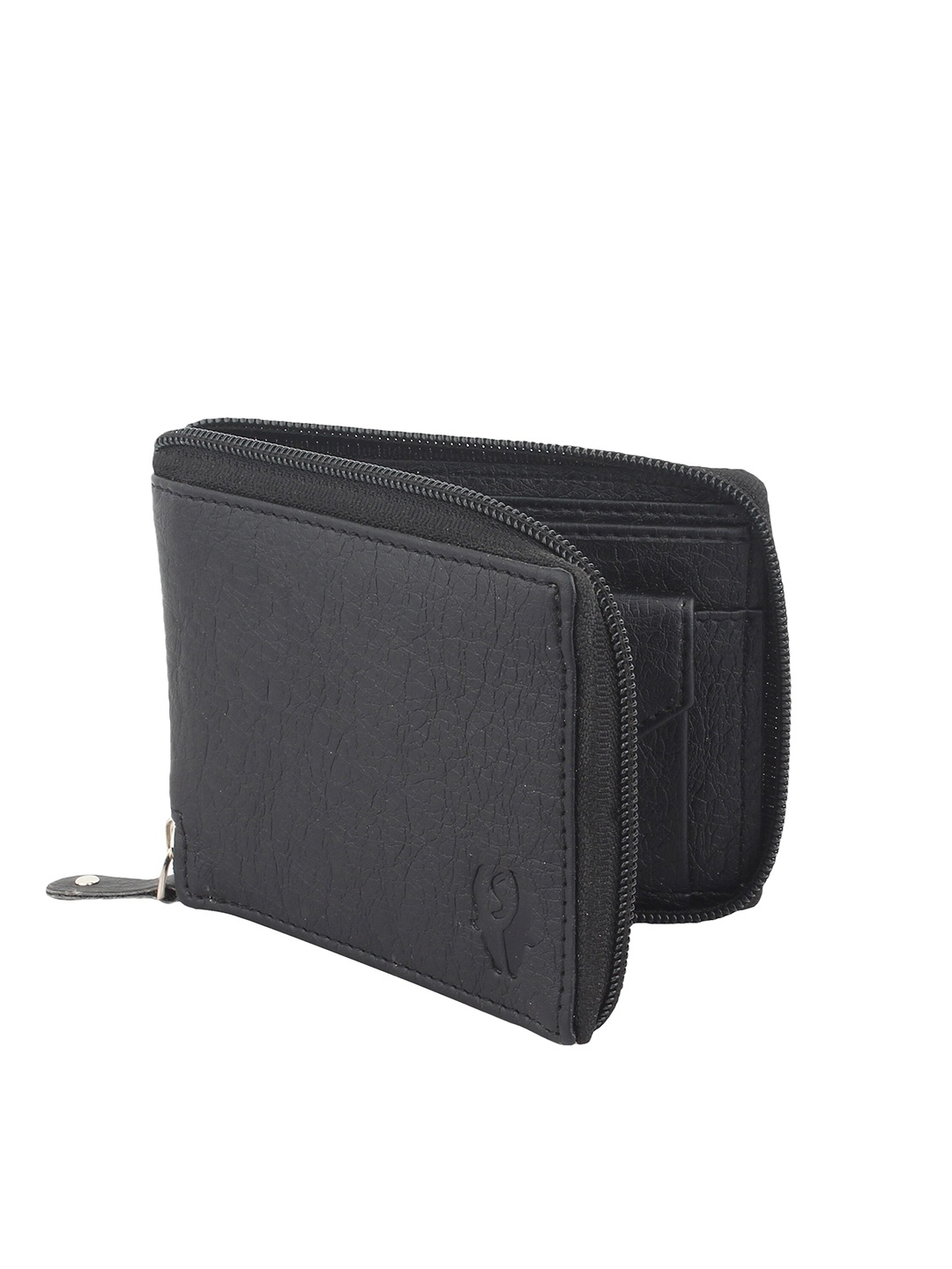 

SAMTROH Zip Around Wallet, Black