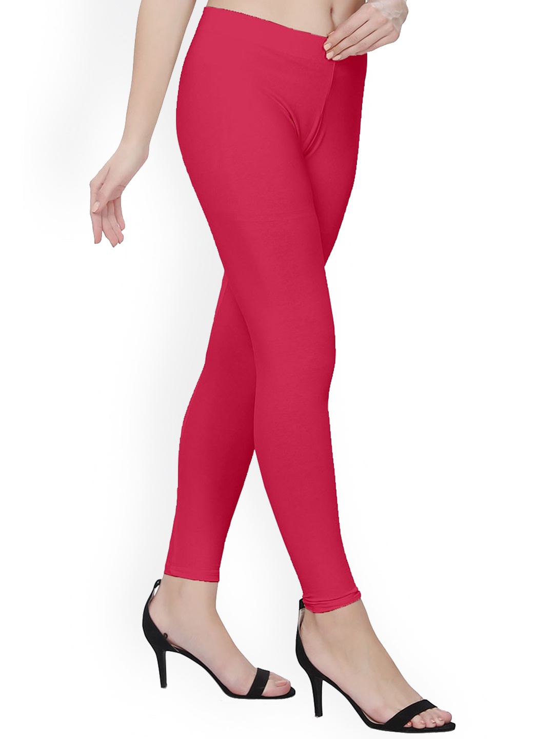 

TITTLI 4-Way Stretchable Ankle Length Leggings, Pink