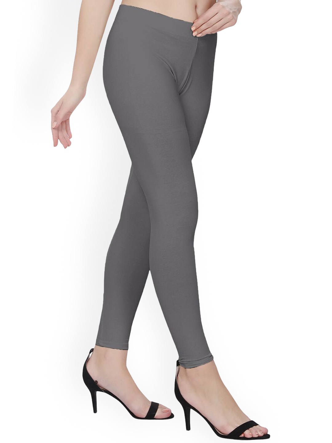 

TITTLI 4-Way Stretchable Ankle Length Leggings, Grey
