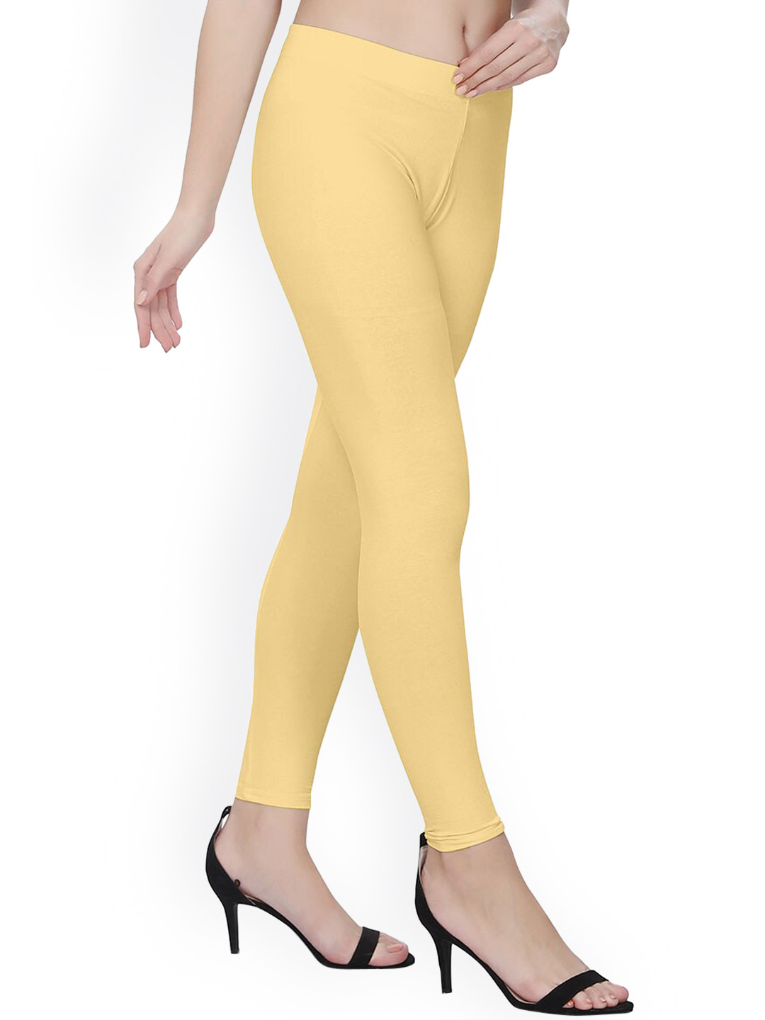 

TITTLI 4-Way Stretchable Ankle-Length Leggings, Cream