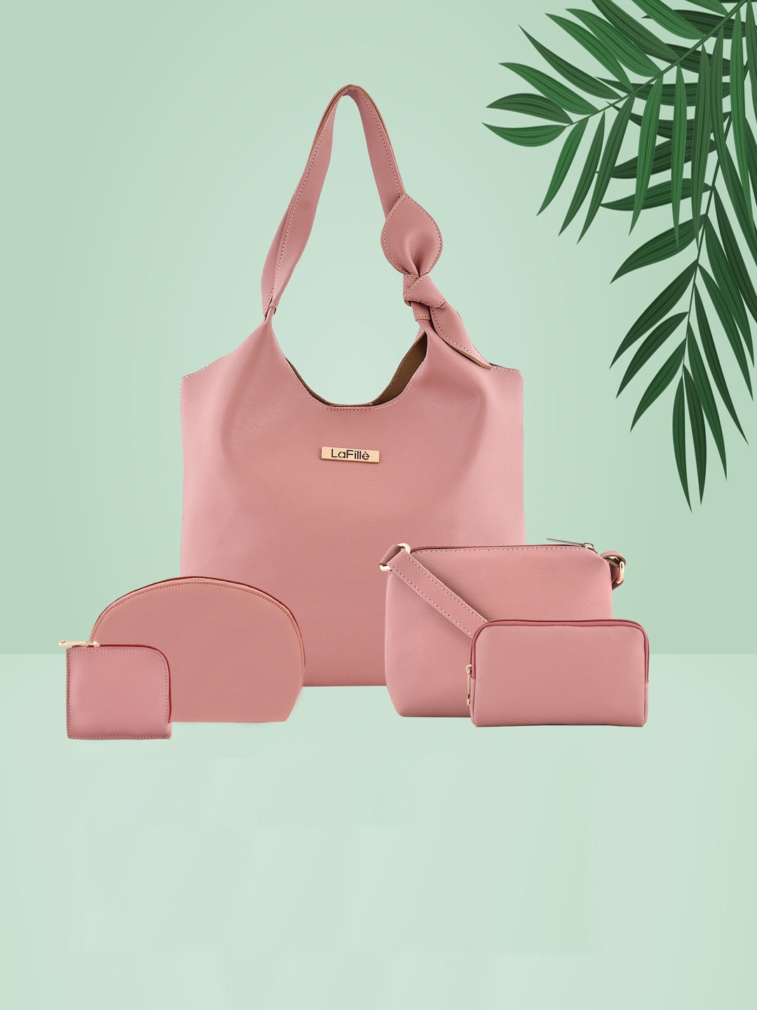 

LaFille Structured Handheld Bag, Pink