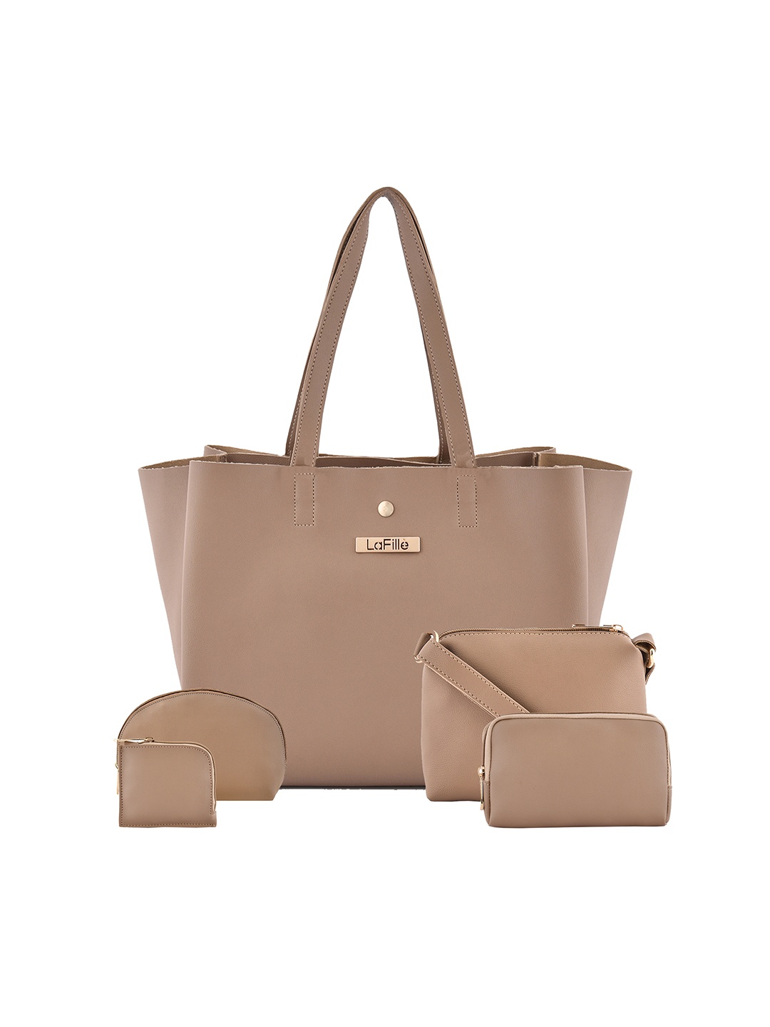 

LaFille Water Resistance Shopper Shoulder Bag, Beige