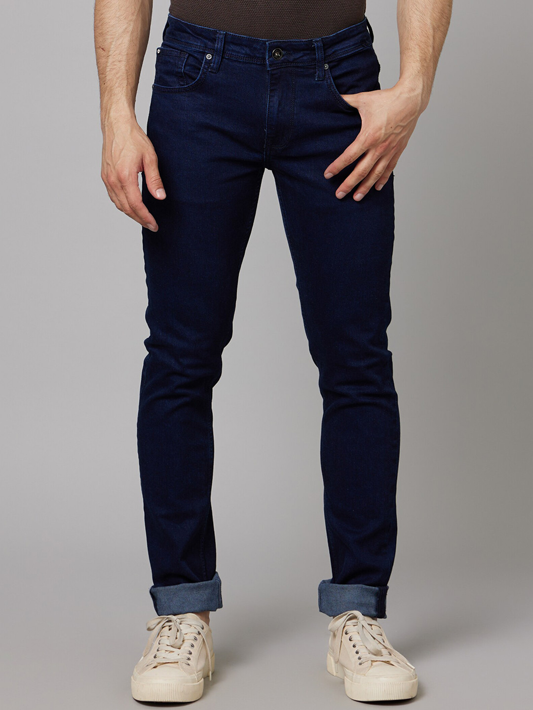 

Celio Men Mid-Rise Jean Slim Fit Jeans, Navy blue