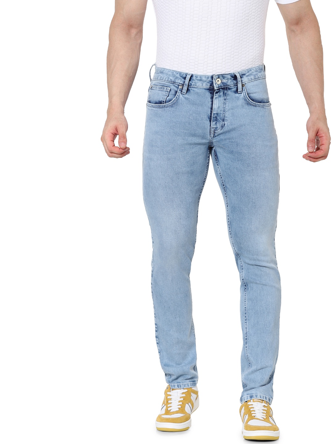 

Celio Men Mid-Rise Jean Relaxed Fit Clean Look Heavy Fade Jeans, Blue